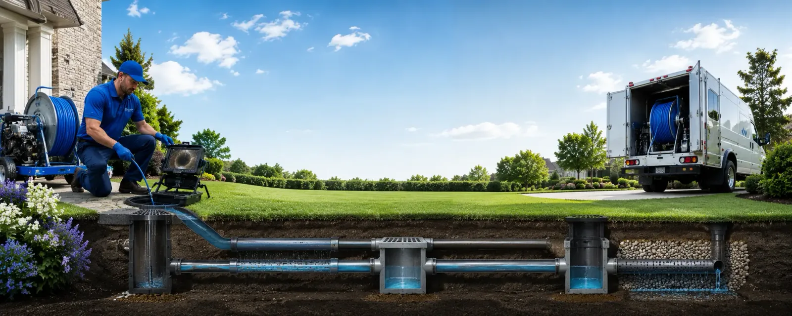 Outdoor drain cleaning information for Lindsay, CA